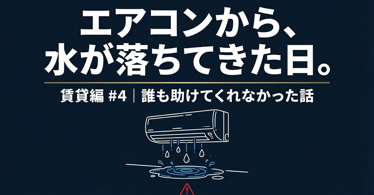 エアコンから、水が落ちてきた日。『訳あり物件』賃貸編 #4｜バンコク 