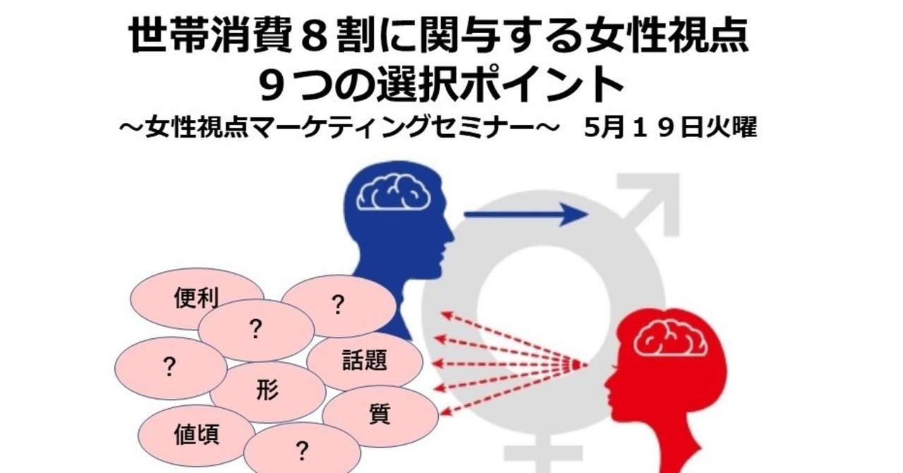 世帯消費8割に関与する女性視点9つの選択ポイント オンラインセミナー開催 日野佳恵子 Note