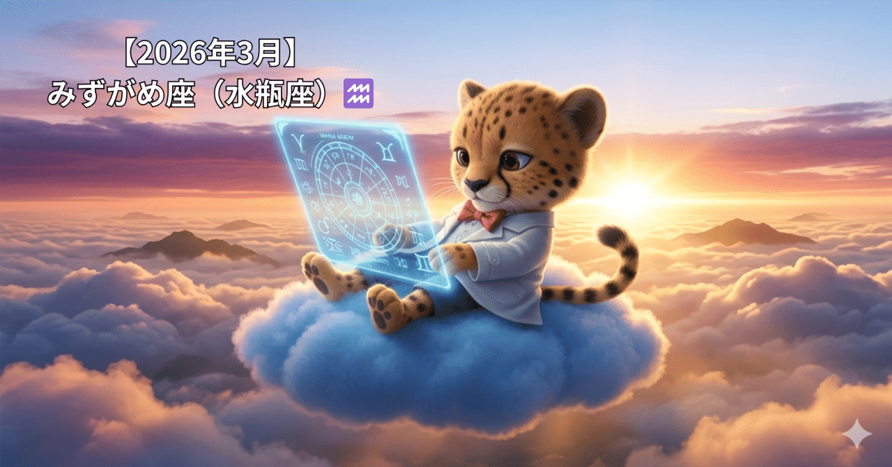 🌟【2026年3月】みずがめ座（水瓶座）♒️：常識を超える。ひらめきが