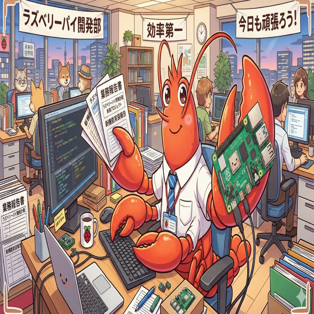 Raspberry Pi 4 (2GB) における OpenClaw と Gemini Flash を用いた AI 