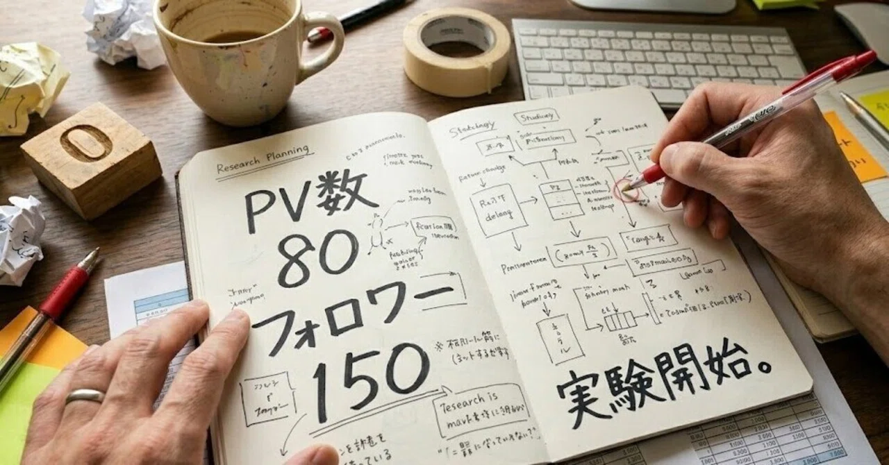 PV80でフォロワー150人増？ 実績ゼロの私が発見した「ポジティブなバグ」と次の一手｜Ats｜思考のバグ修正