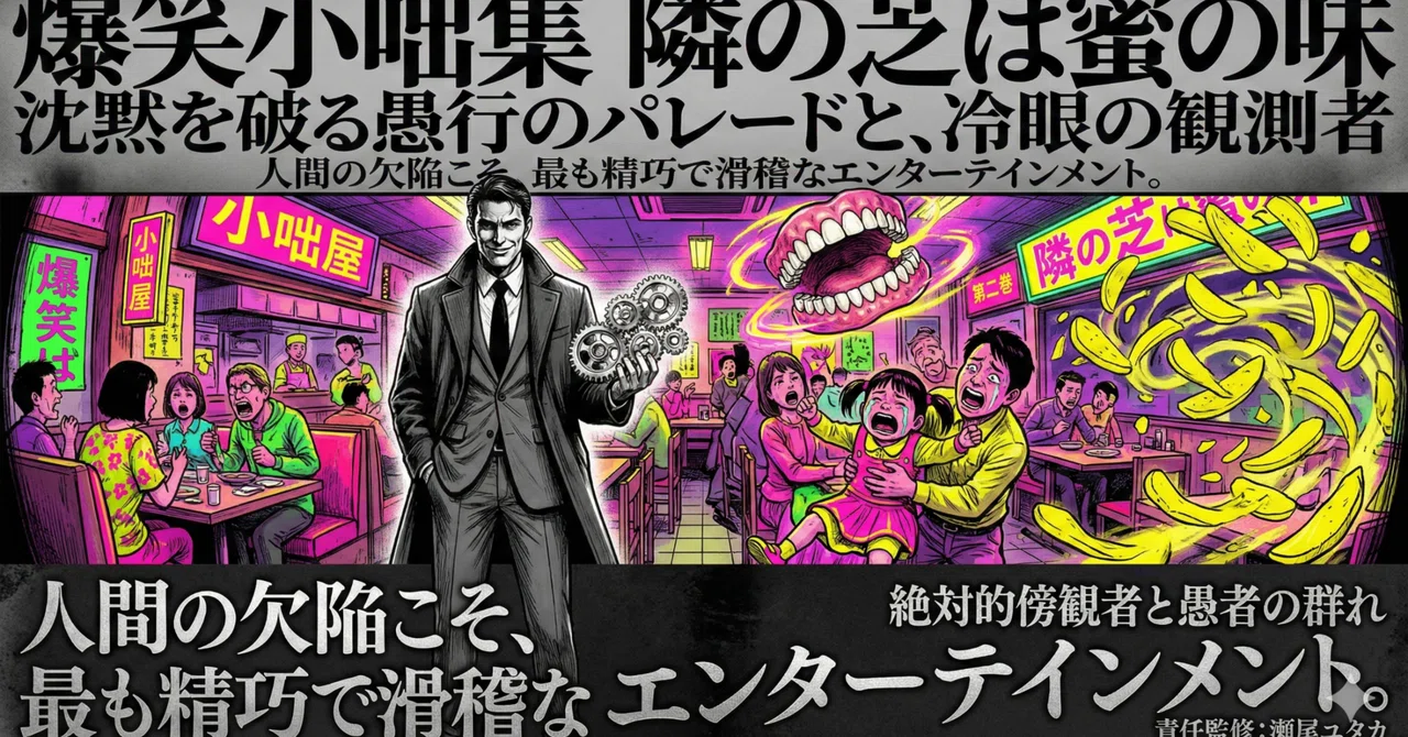 人間の欠陥こそ、最も精巧で滑稽なエンターテインメント。『爆笑小咄集 隣の芝は蜜の味』第二巻：沈黙を破る愚行のパレードと、冷眼の観測者｜瀬尾豊