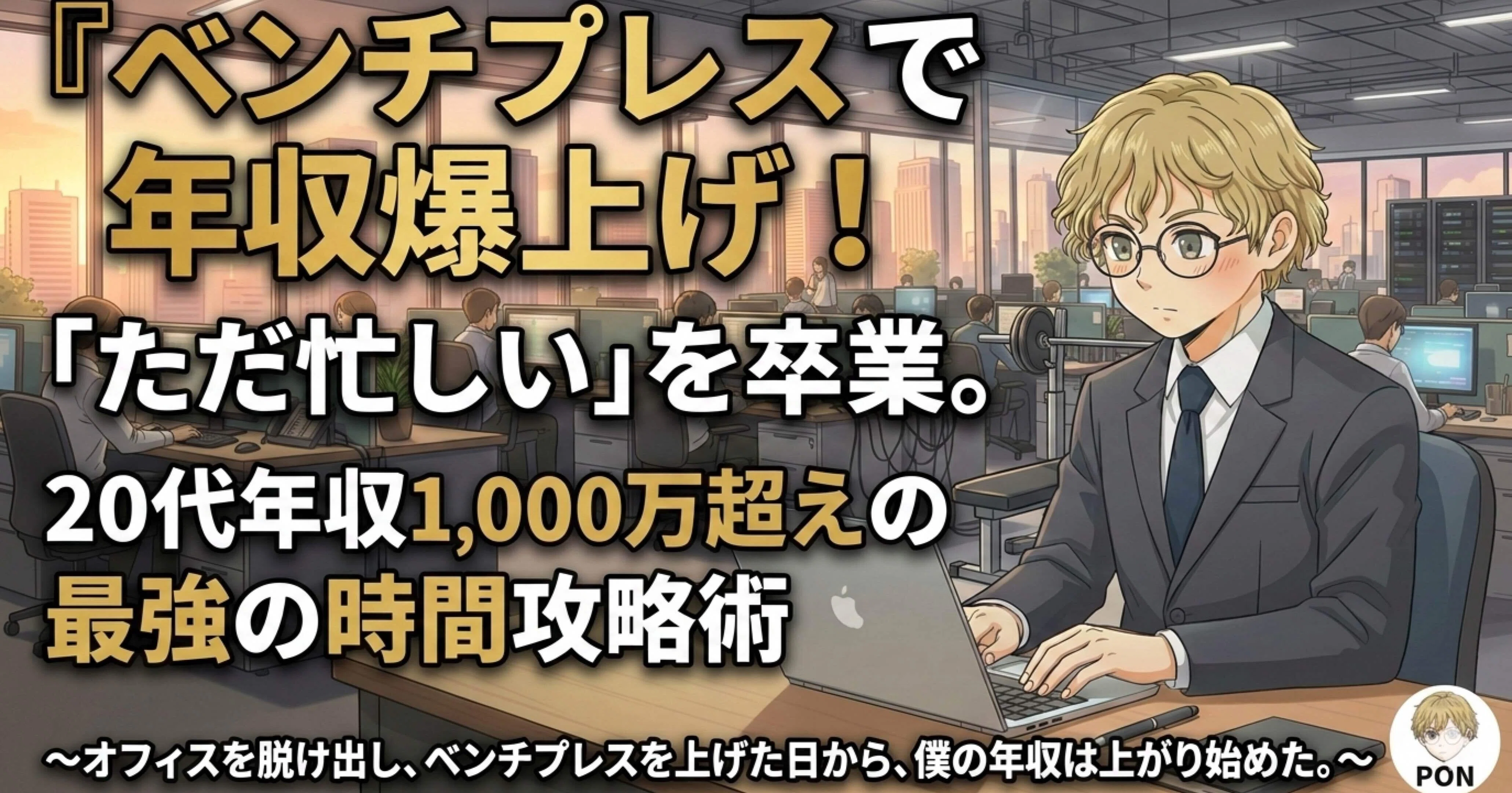 習慣編】夜のオフィスを脱け出し、ベンチプレスを上げた日から、僕の 