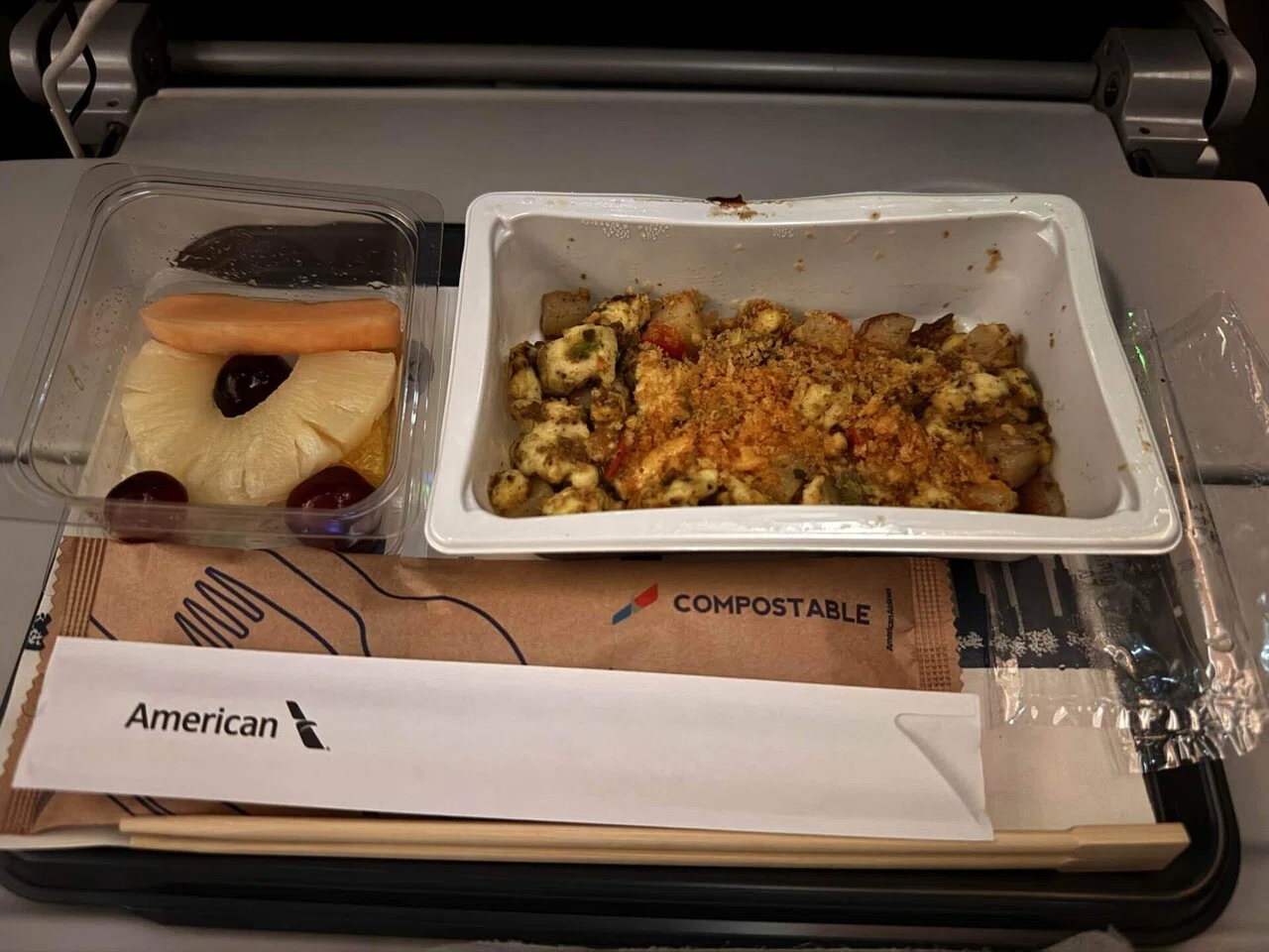 アメリカン航空でロサンゼルスへ｜機内食レビュー【2泊5日弾丸旅②】｜ぴー