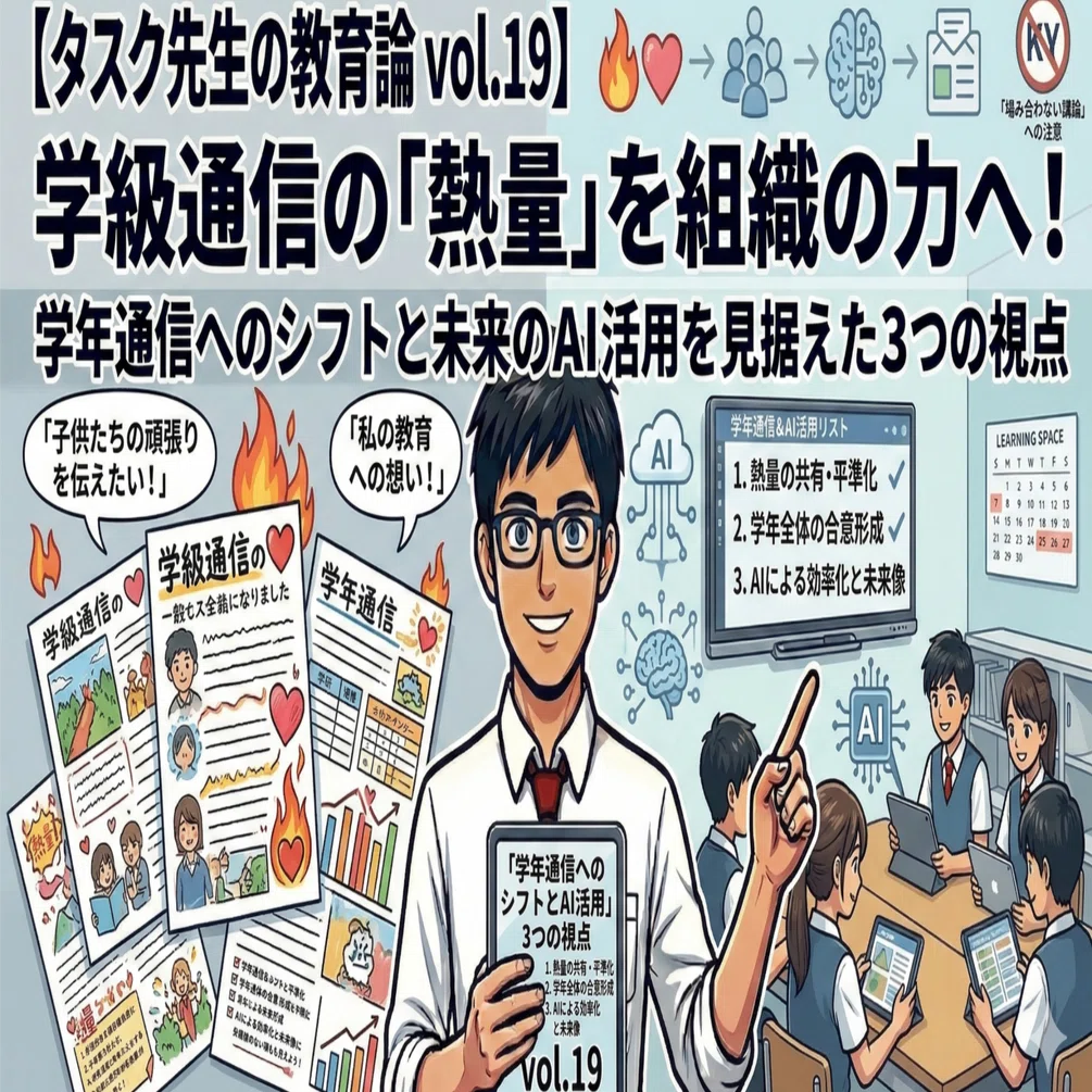 学級通信 学級通信の「熱量」を組織の力へ！学年通信へのシフトと未来のAI活用を