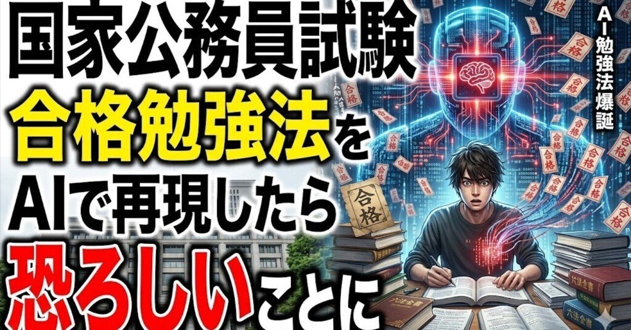 私が国家公務員試験に合格した勉強法を、AIで再現したら恐ろしいことに