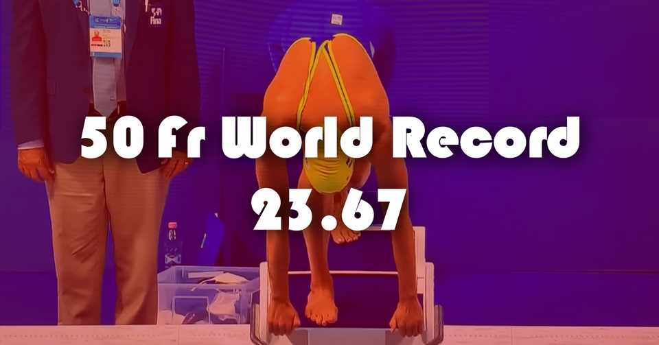 世界記録 分析 長水路50m 自由形 23秒67 Sarah Sjostrom サラ ショーストロム 水泳分析ノート Topping Note