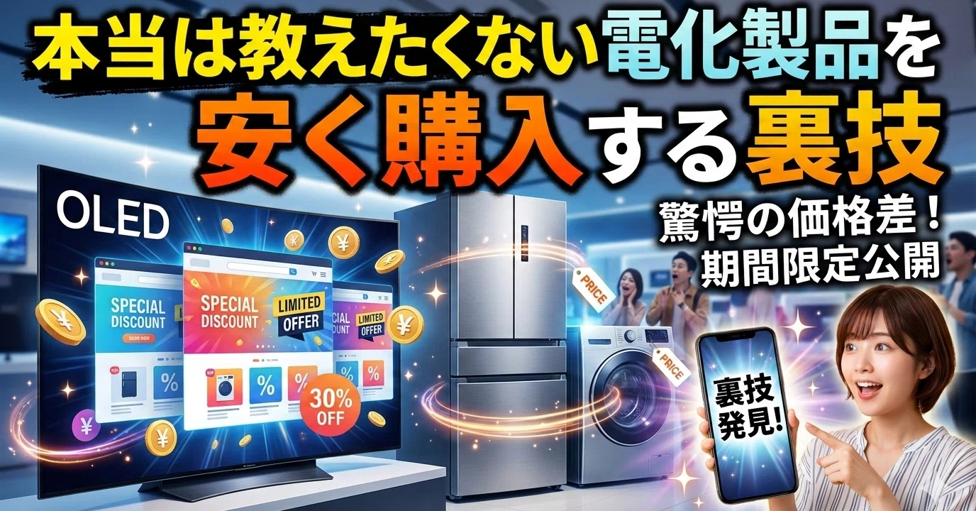 本当は教えたくない現役家電量販店店員が教える電化製品を安く購入する 