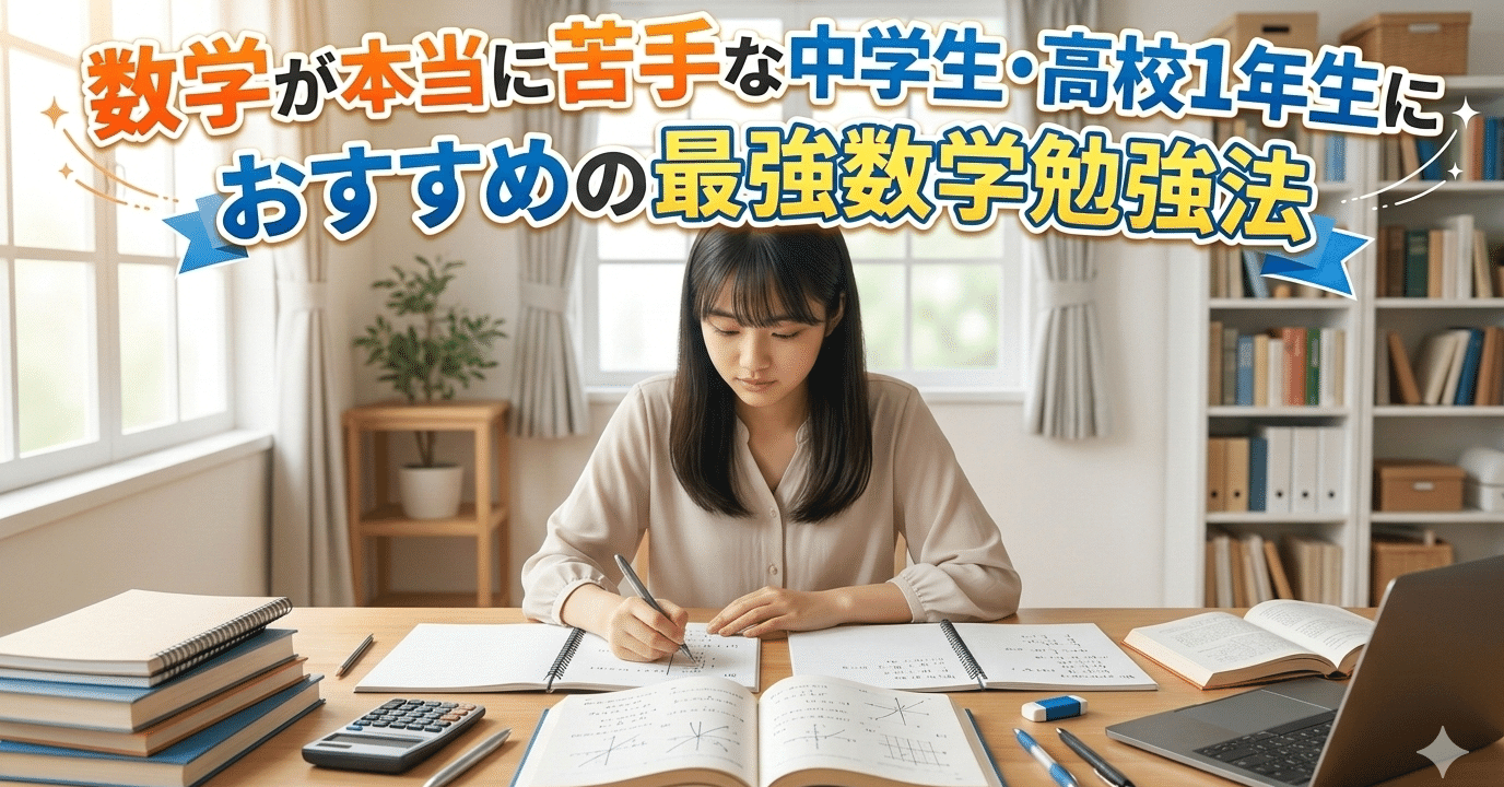 数学が本当に苦手な中学生・高校1年生におすすめの最強数学勉強法