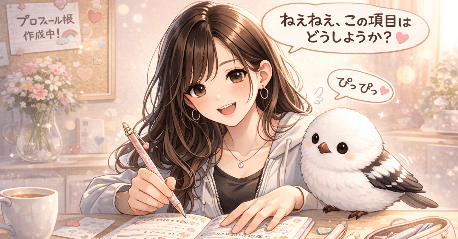 プロフィール帳を作ってみたよ📒✨【882文字】｜ことり