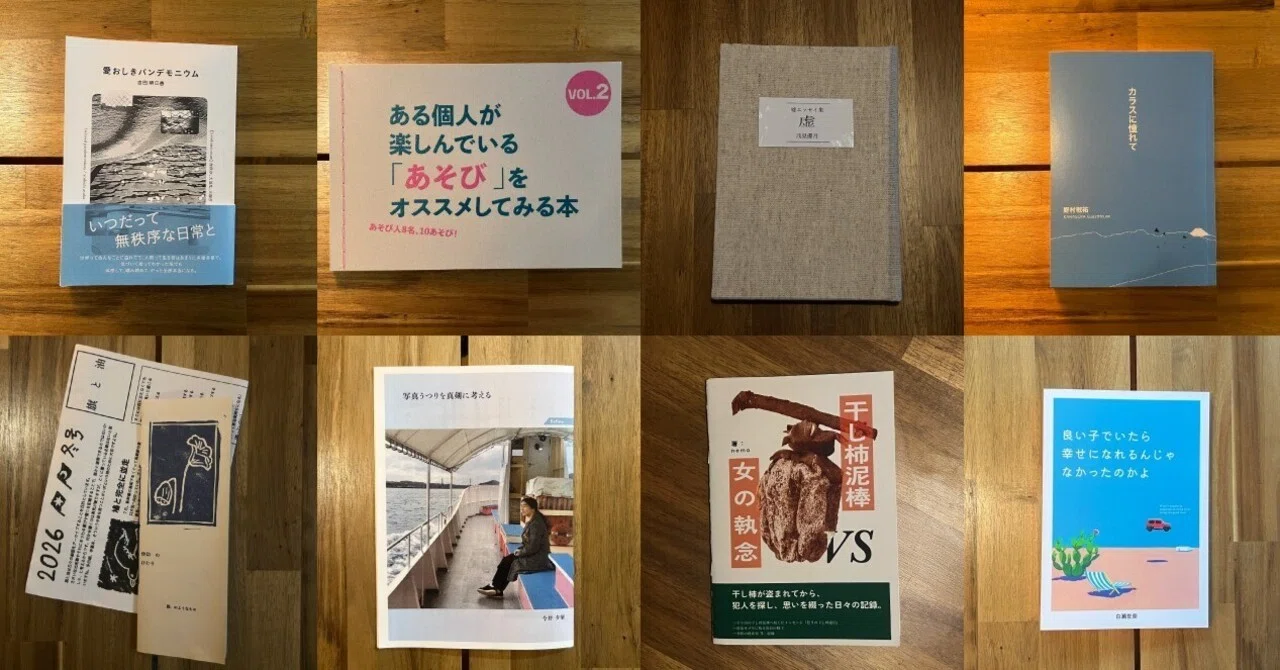 Impressions of 8 Zines bought at ZINPHONY in January 2026｜市根井