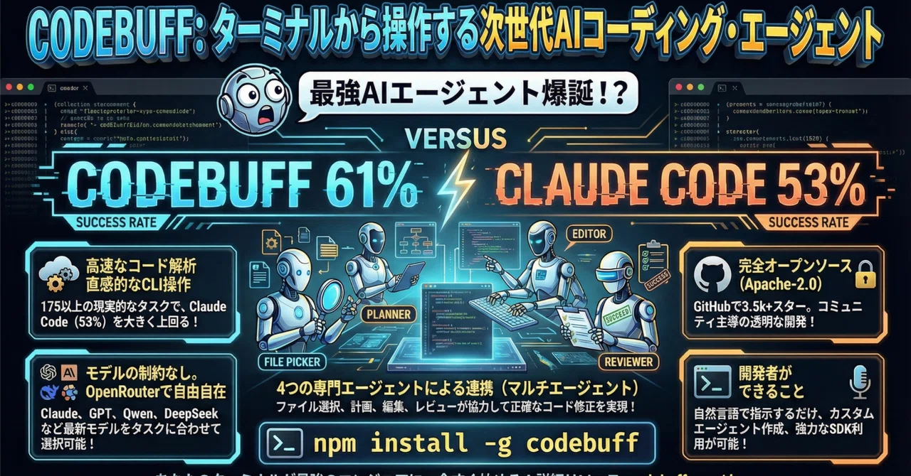 CodeBuff は進化した ClaudeCode なのか？複雑なCode処理が3倍速い？実際に使った人に聞いてみた。｜ゆいまる‐IT界隈以外 ...