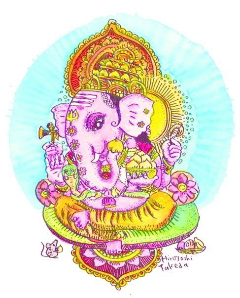ガネーシャの絵とガネーシャのお話 武田尋善 Note