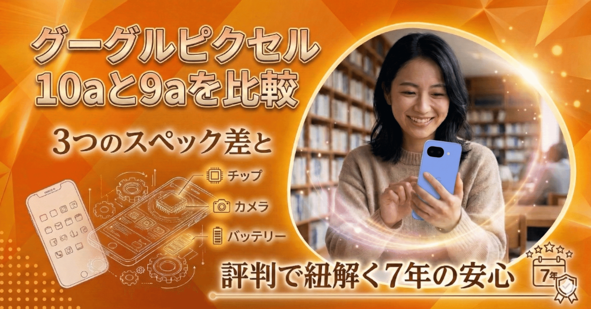 グーグルピクセル10aと9aを比較。3つのスペック差と評判で紐解く7年の