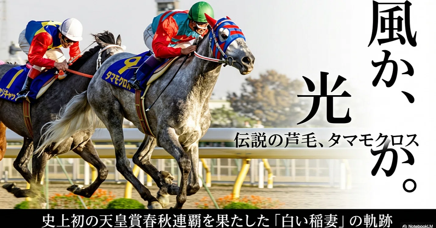 稲妻２世芦毛タマモクロス写真パネル（１９８８年１２月２５日中山有馬記念）引退記念 タマモクロス ―史上初となる天皇賞春秋制覇を果たした白い稲妻
