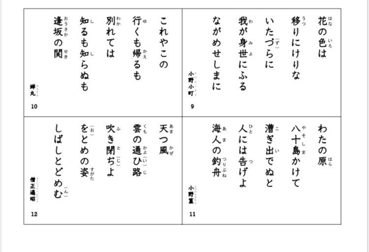 百人一首をおぼえたい9 12 いろは Note