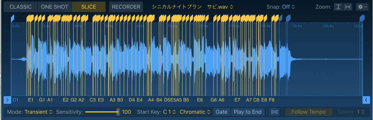 QSスライス波形