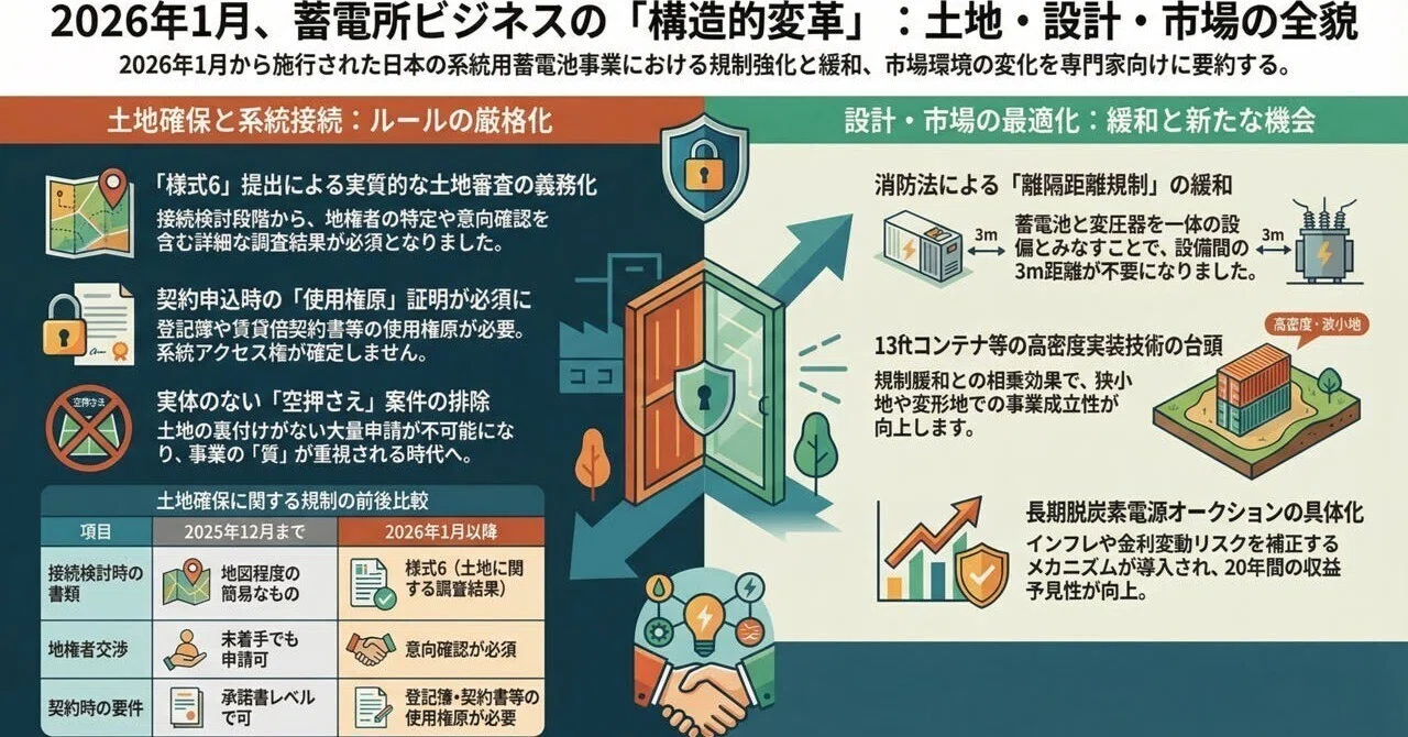 5分でわかる今月の蓄電所規制変更 2026年1月レポート｜蓄電所ビジネス