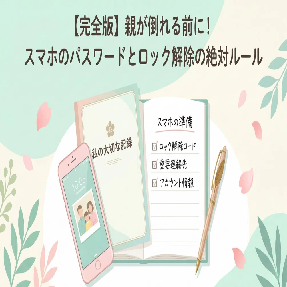 完全版】親が倒れる前に！スマホのパスワードとロック解除の絶対ルール