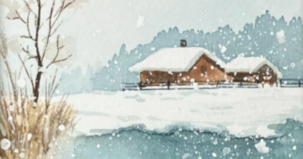 創作雪景色 水彩画｜Ijin（維人）