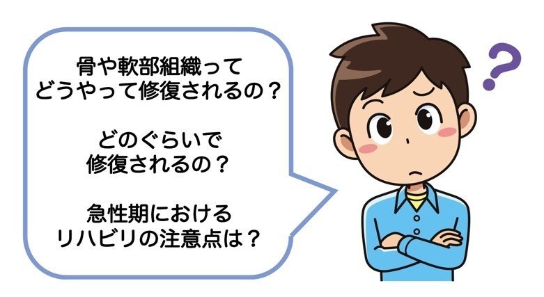 急性期のリハビリテーション戦略ー組織の修復過程 期間に着目してー たくみロドリゲス 運動器理学療法士 Note 急性期のリハビリテーション戦略ー組織の修復過程 期間に着目してー たくみロドリゲス 運動器理学療法士 Note