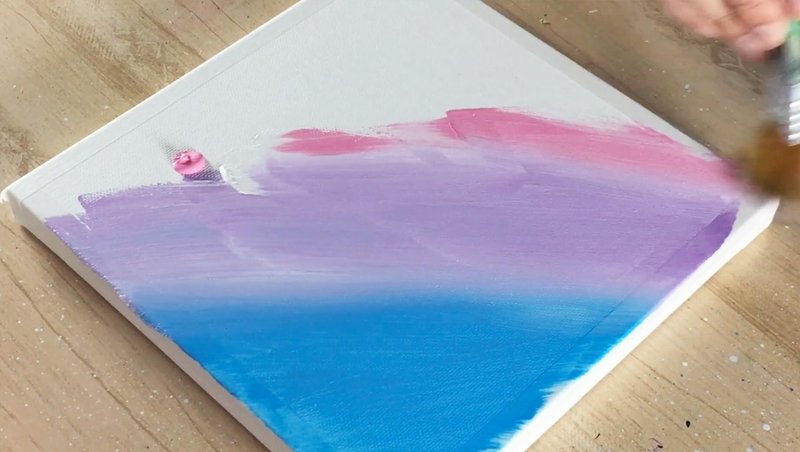 アクリル絵の具を使用した ハワイの空 の描き方 アクリル絵の具チュートリアル Junya Art Note