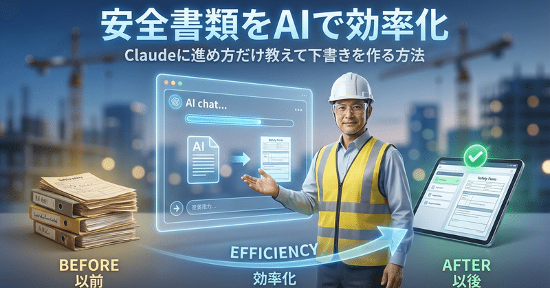 安全書類をAIで効率化 -- Claudeに"進め方"だけ教えて下書きを作る方法 first_img