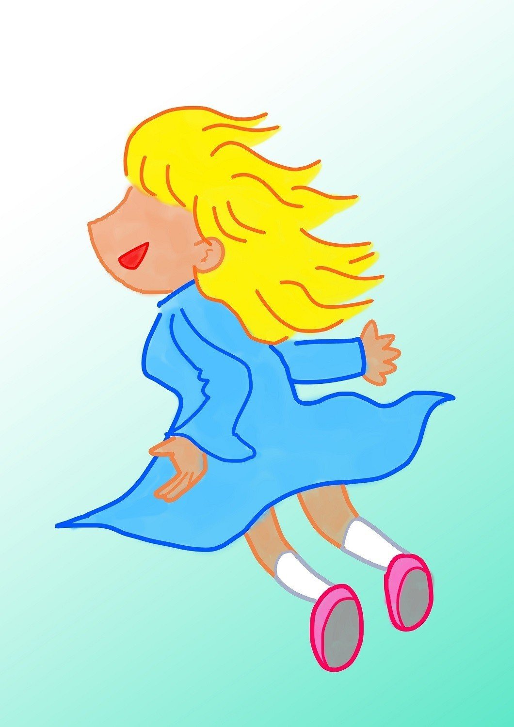 今日のイラスト34 風の少女 矢本マヒロ Note 今日のイラスト34 風の少女 矢本マヒロ Note