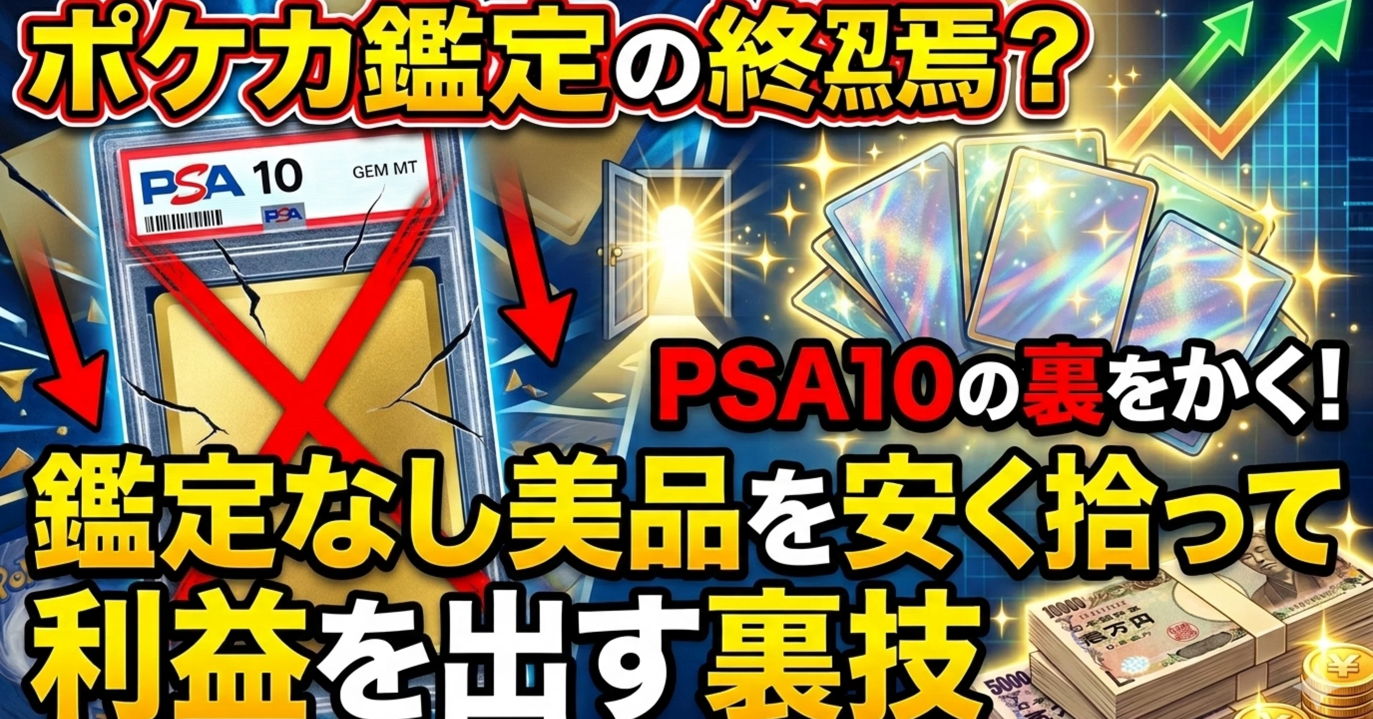 ポケカ鑑定品の終焉？PSA10の裏をかく「鑑定なし美品」を安く拾って 