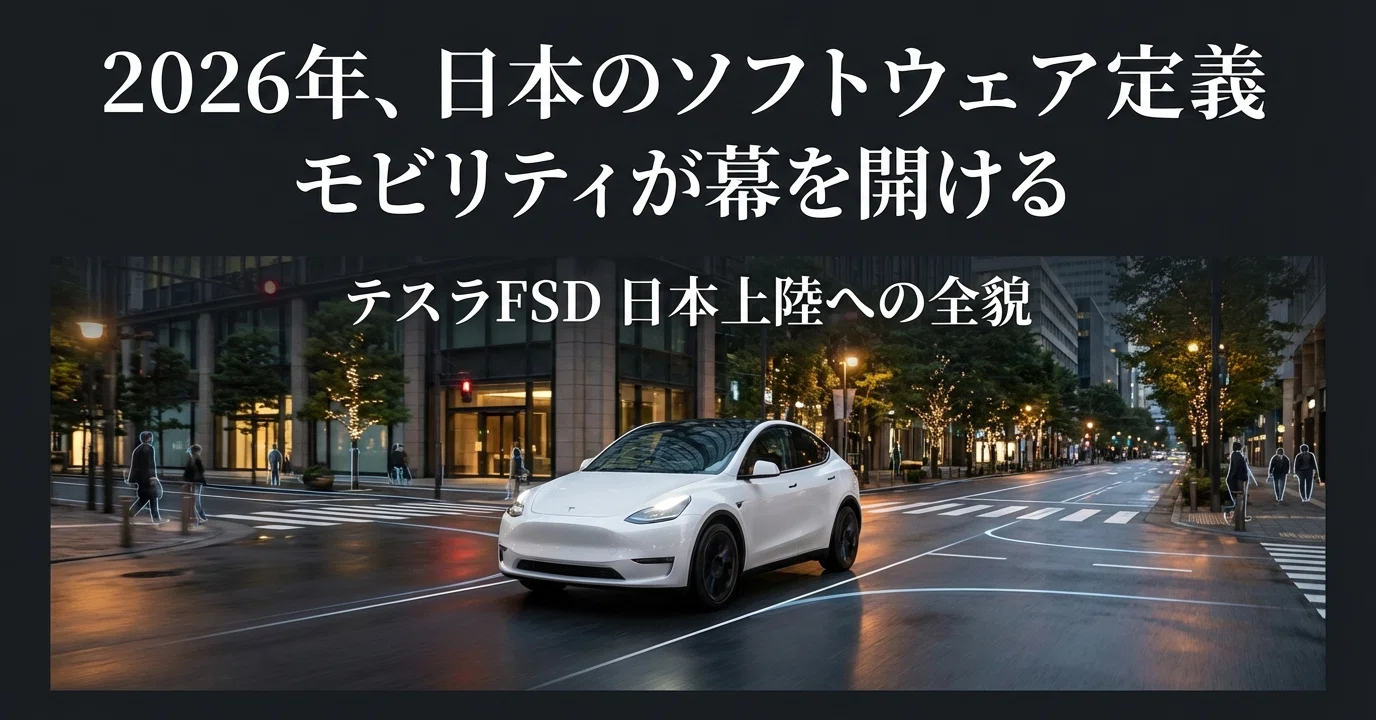 テスラFSDがついに日本上陸へ：2026年、シリコンの「知能」が日本の道