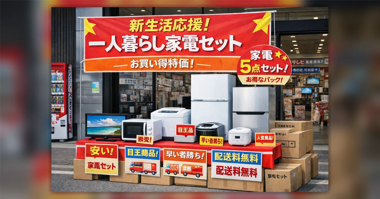 見て損なし】一人暮らし家電セット、安く揃えて失敗しない選び方 