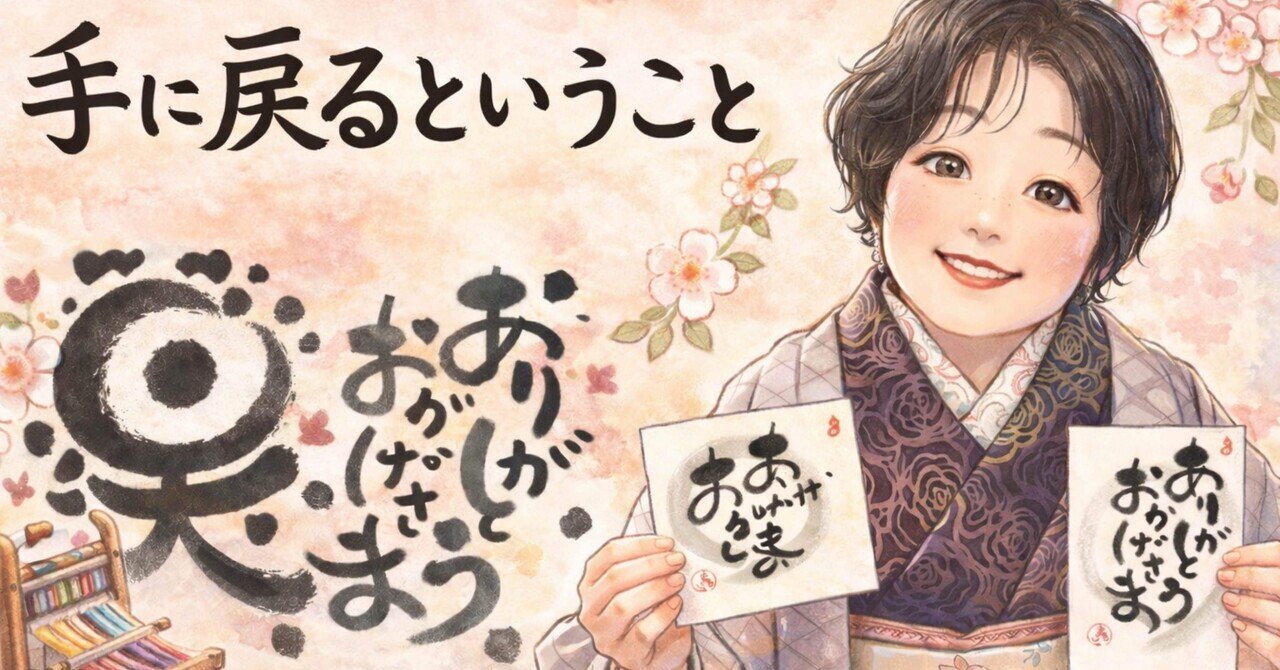 手に戻るということ                             —己書幸座で考えた「手」と日本語の感覚