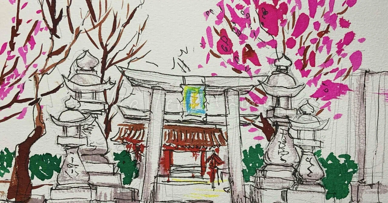 スケッチ 「神社」｜樹