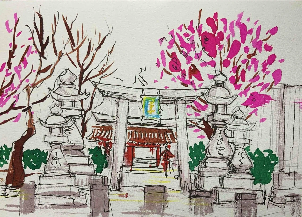 スケッチ 「神社」｜樹