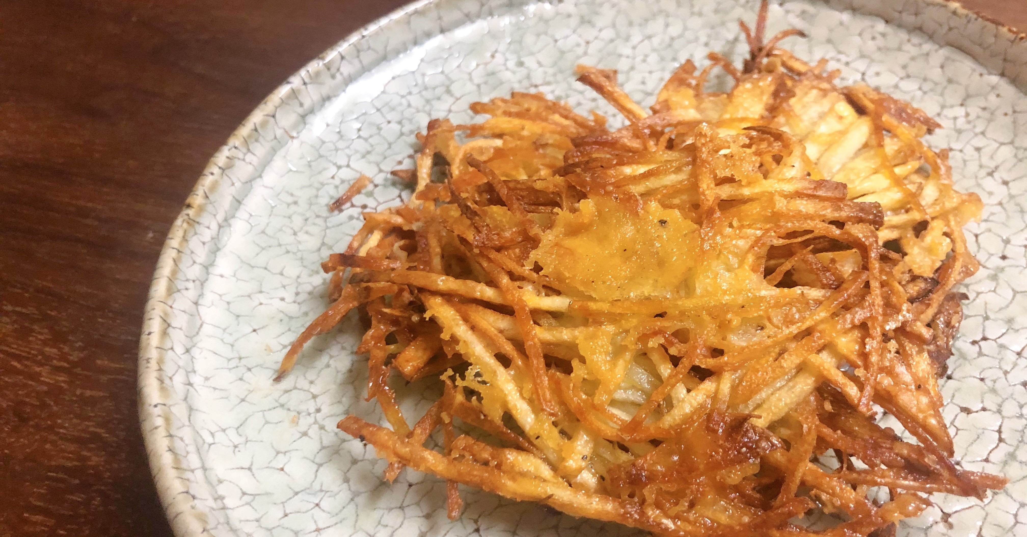 作りながらも 減っていく 新ジャガイモのパイユ風の作り方 ゆーたろー 和の料理人 Note