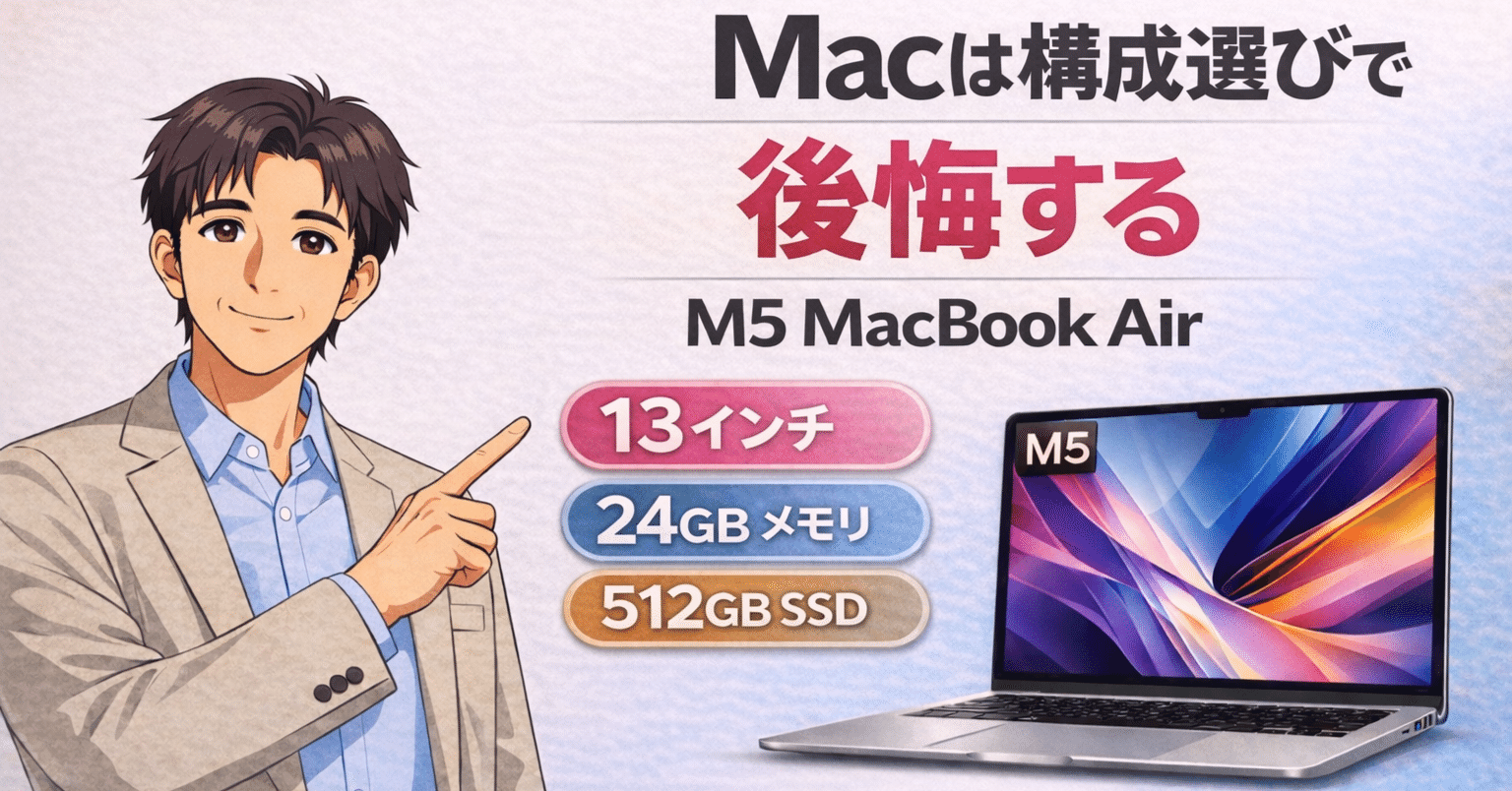 Macは「構成選び」で後悔する｜M5 MacBook Airのおすすめ構成【2025