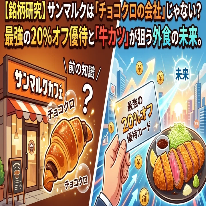 銘柄研究】サンマルクは「チョコクロの会社」じゃない？最強の20%オフ