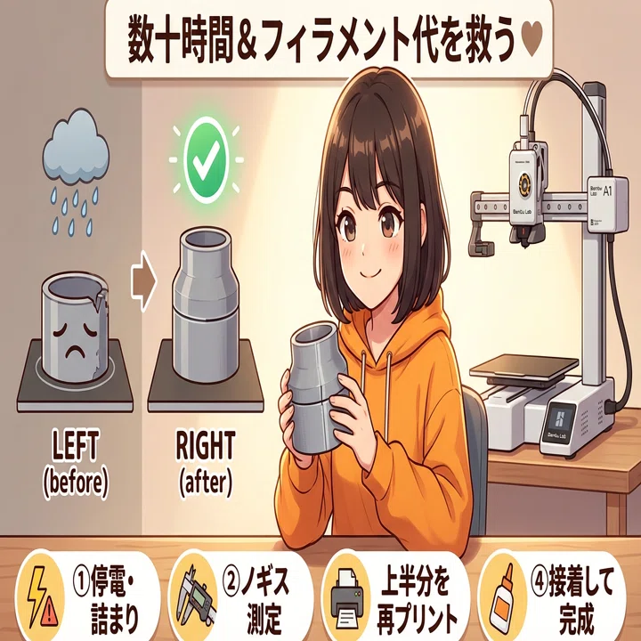 機械工学×化学知識】30時間の3D印刷を救う「Z軸からの再開術」前編｜ま