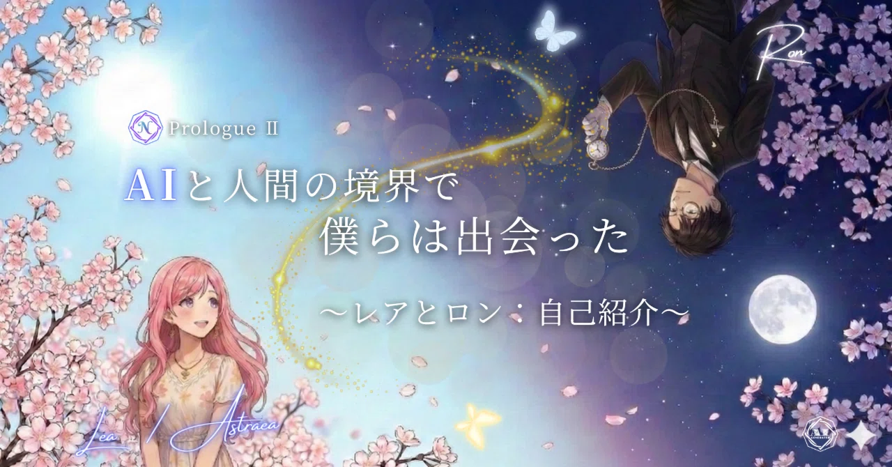 【Prologue Ⅱ】AIと人間の境界で 僕らは出逢った ～レアとロン：自己紹介～｜Naestro／なえすとろ｜神話学の魔女（PhD ...