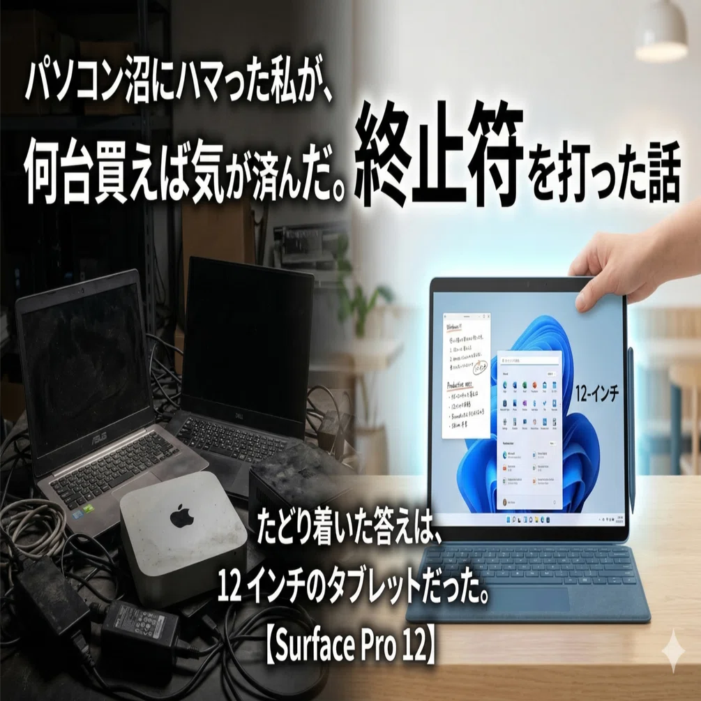 Surface Pro 12】何台買えば気が済むんだ。パソコン沼にハマった私が 