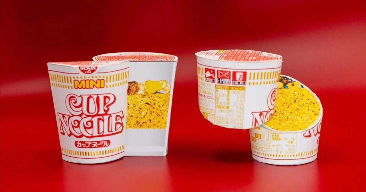 カップ麺を 切りました。 (展開図_02)|ぷらいまり。 カップ麺を 切りました。 (展開図_02)|ぷらいまり。