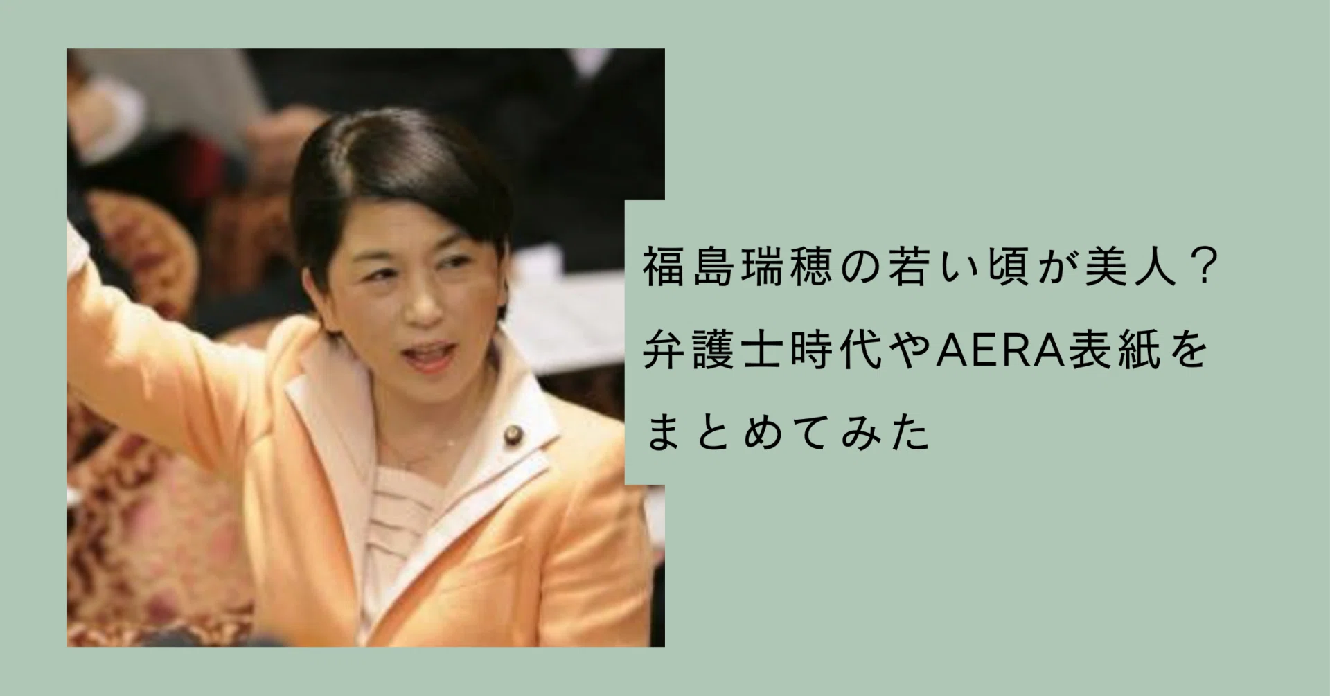 福島 瑞穂 若い 頃