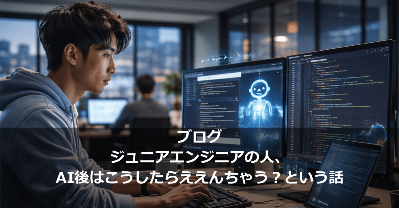 ジュニアエンジニアの人、AI後はこうしたらええんちゃう？という話｜牛尾　剛