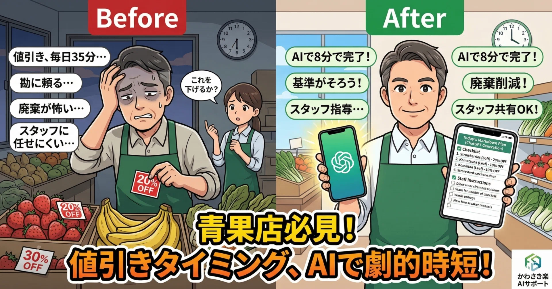 青果店で「値引きのタイミングが毎日迷う」と感じている方へ｜かわさき 