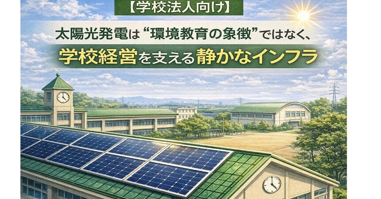 [For Educational Institutions] Solar power is not a 'symbol of ...
