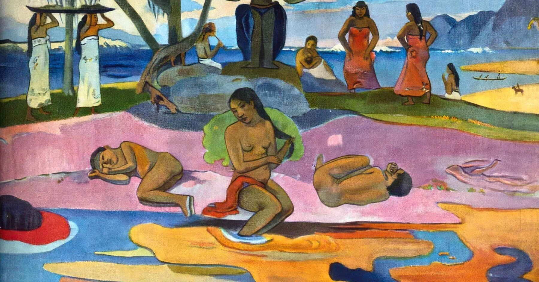 楽園の神秘を紡ぐ極彩色の水面】ゴーギャン『マハナ・ノ・アトゥア（神