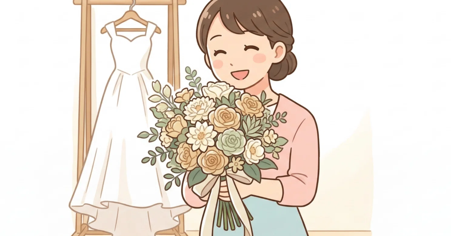 【新品】Azure Mute Bouquet　結婚式　前撮り　ブーケ studio LUMINOUS お台場のスタッフブログ(結婚式の前撮りにブーケは