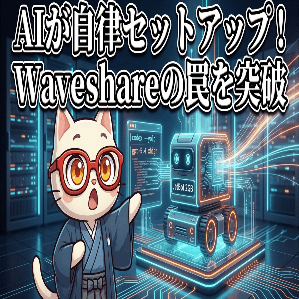 Codex CLI（gpt-5.4 xhigh）に JetBot のセットアップを任せたら