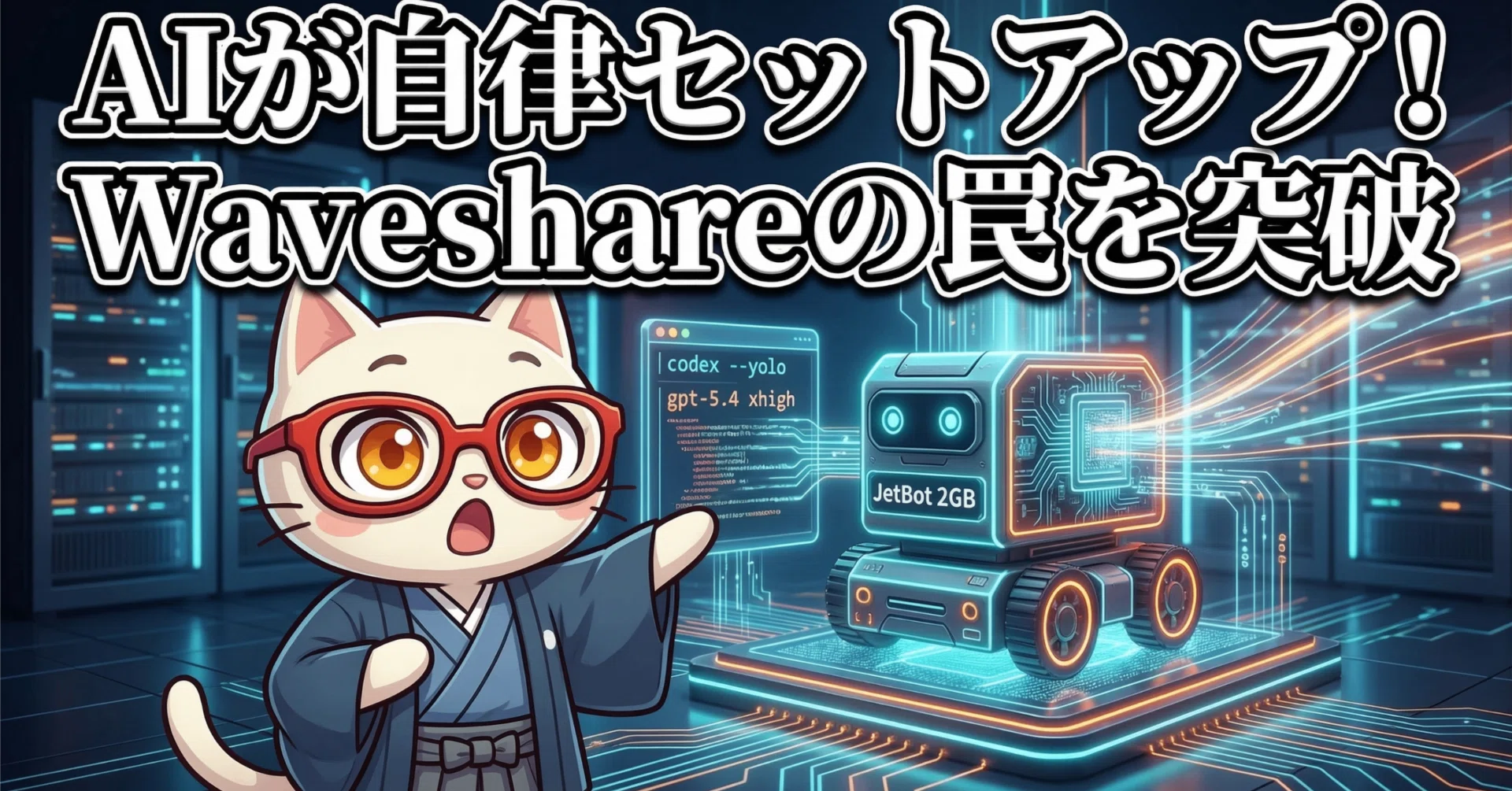 Codex CLI(gpt-5.4 xhigh)に JetBot のセットアップを任せたら Codex CLI(gpt-5.4 xhigh)に JetBot のセットアップを任せたら