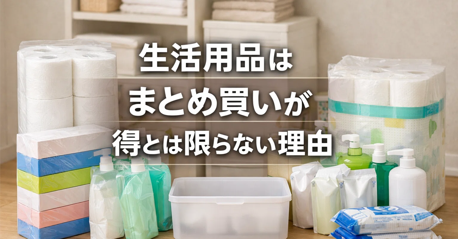 生活用品はまとめ買いが得とは限らない理由｜毎日がラクになる店